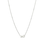 2 Bead Toi Et Moi Necklace Sterling Silver