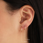 1948-Thin Tube Hoops-Earrings-Blue Ruby Jewellery-Vancouver Canada