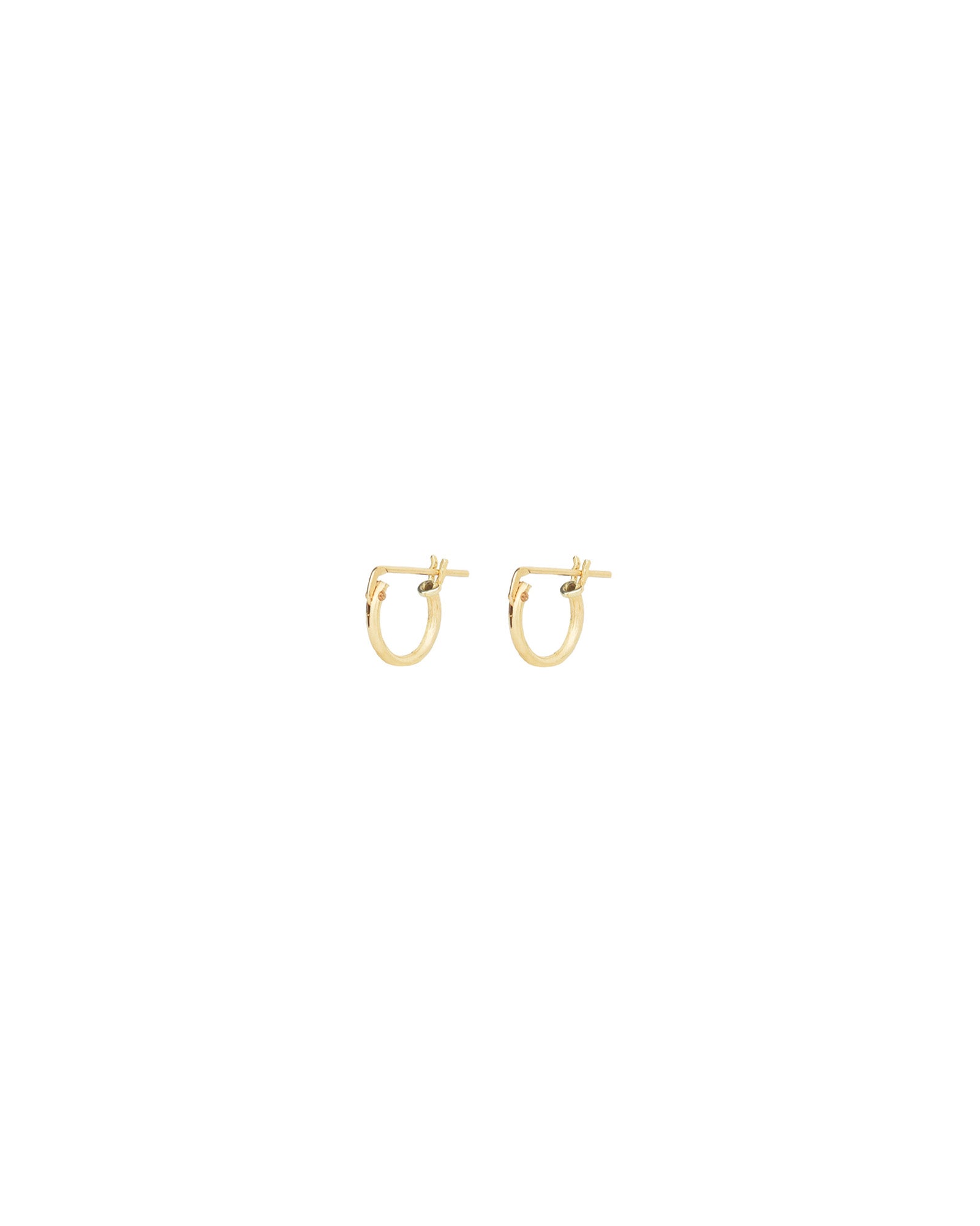 1948-Thin Tube Hoops-Earrings-14k Gold Filled-10mm-Blue Ruby Jewellery-Vancouver Canada