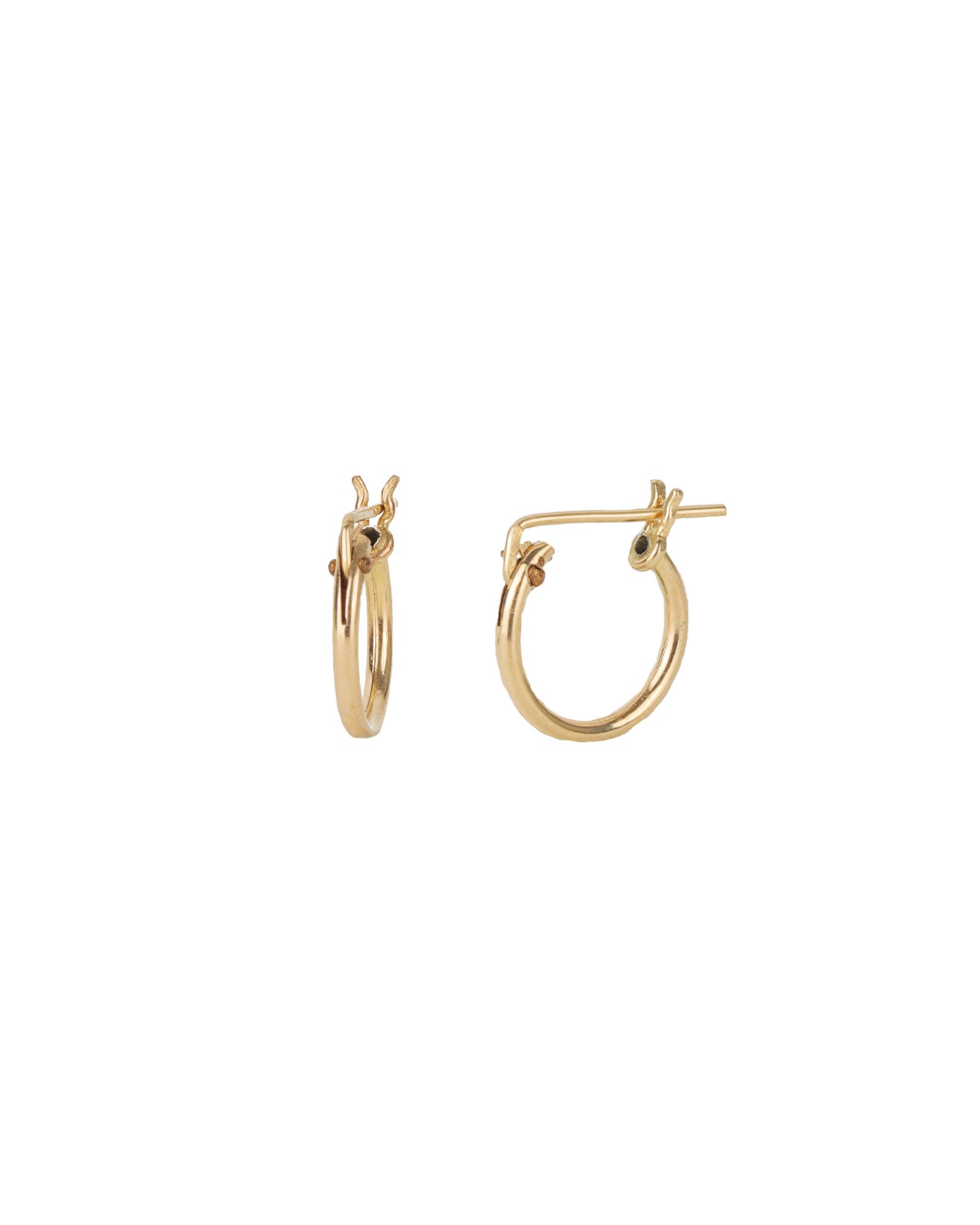 1948-Thin Tube Hoops-Earrings-14k Gold Filled-12mm-Blue Ruby Jewellery-Vancouver Canada