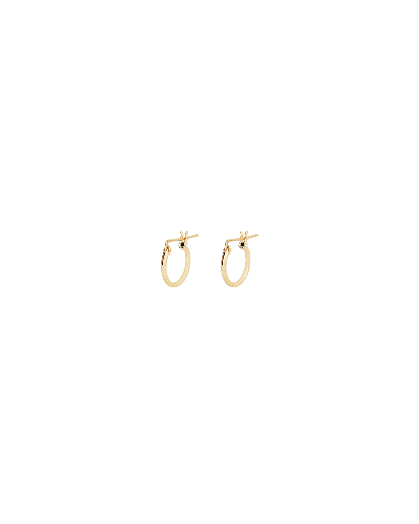 1948-Thin Tube Hoops-Earrings-14k Gold Filled-12mm-Blue Ruby Jewellery-Vancouver Canada