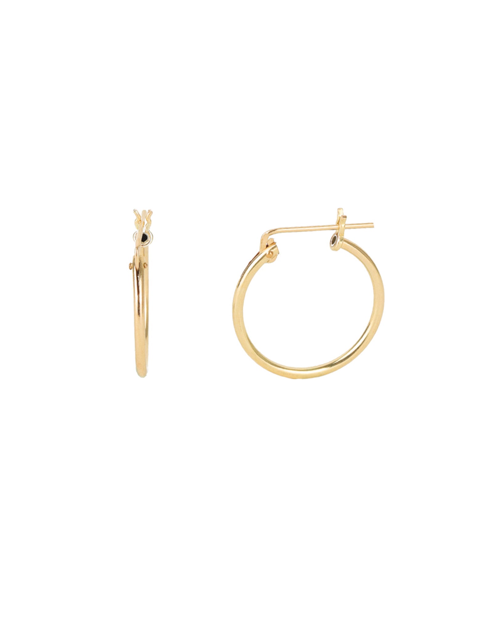 1948-Thin Tube Hoops-Earrings-14k Gold Filled-18mm-Blue Ruby Jewellery-Vancouver Canada