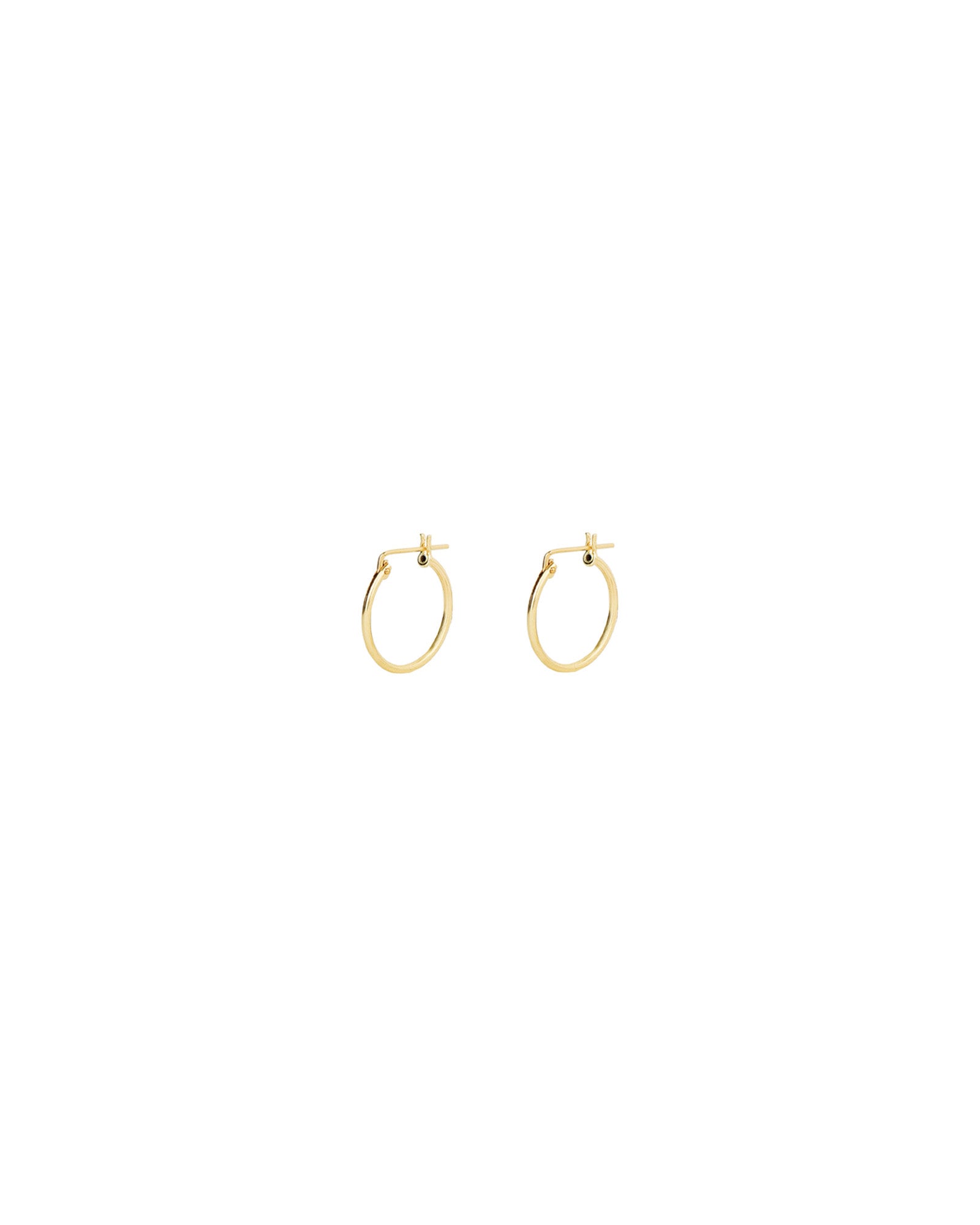 1948-Thin Tube Hoops-Earrings-14k Gold Filled-18mm-Blue Ruby Jewellery-Vancouver Canada