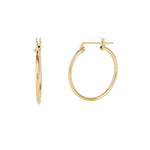 1948-Thin Tube Hoops-Earrings-14k Gold Filled-20mm-Blue Ruby Jewellery-Vancouver Canada