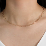 1948-Oval Flat Link Chain Necklace-Necklaces-Blue Ruby Jewellery-Vancouver Canada