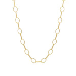 1948-Oval Flat Link Chain Necklace-Necklaces-14k Gold Filled-Blue Ruby Jewellery-Vancouver Canada