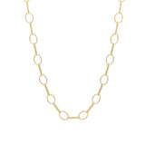 1948-Oval Flat Link Chain Necklace-Necklaces-14k Gold Filled-Blue Ruby Jewellery-Vancouver Canada