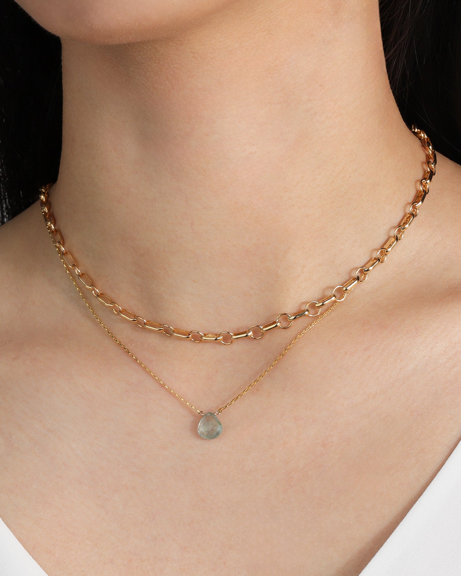 Belcher Rolo Chain Necklace | Large 14k Gold Filled
