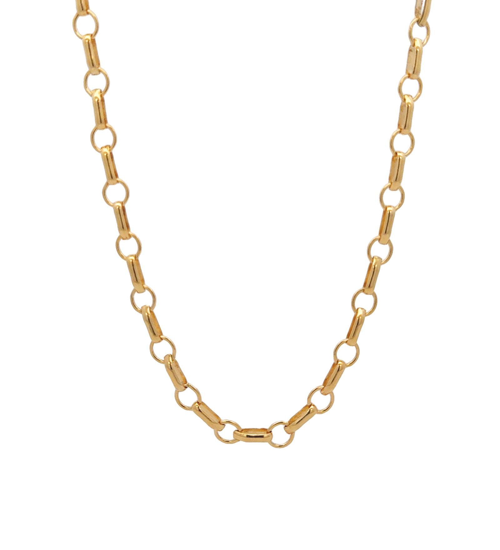 Belcher Rolo Chain Necklace | Large 14k Gold Filled