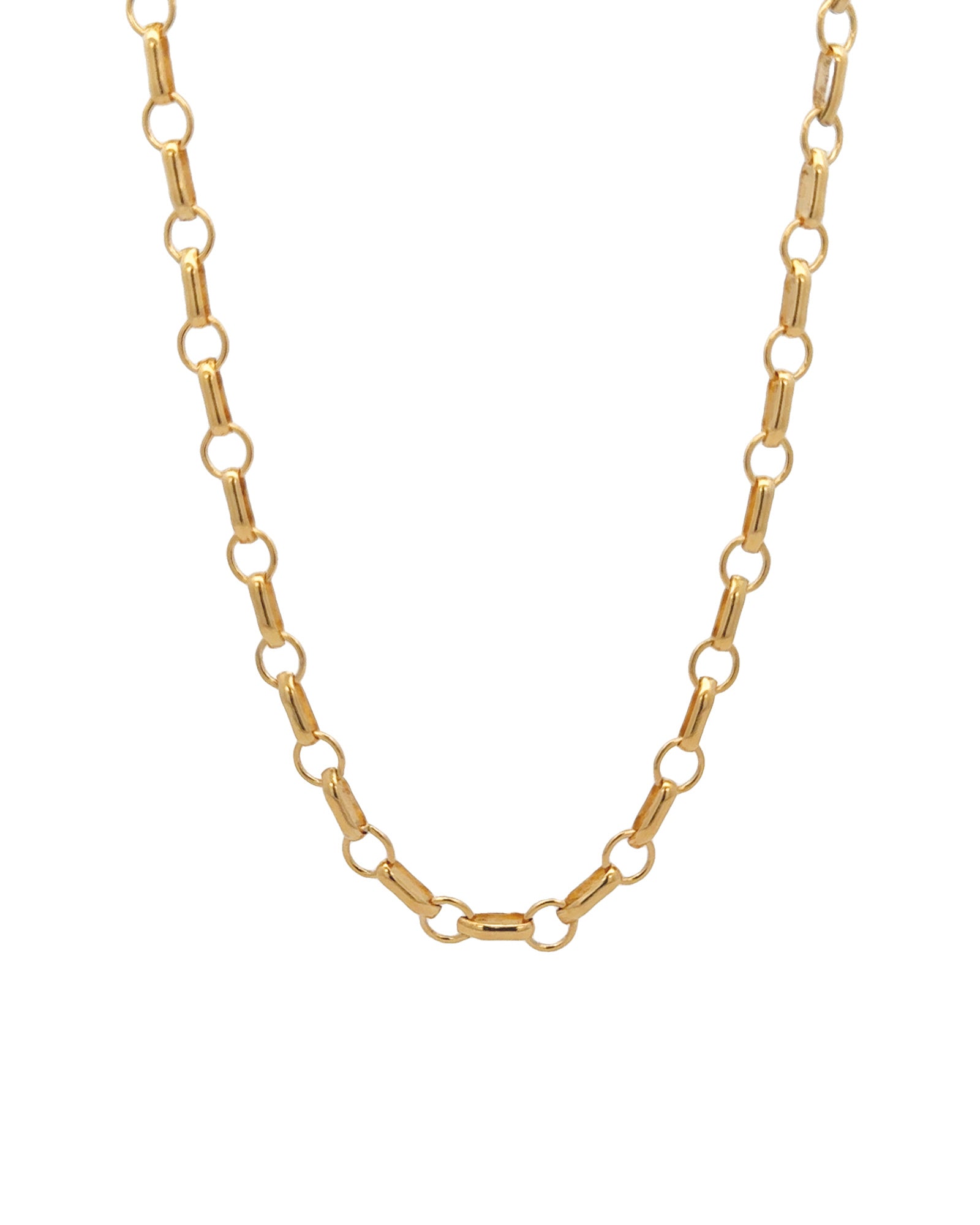 Belcher Rolo Chain Necklace | Large 14k Gold Filled
