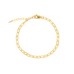 1948-Paperclip Chain Bracelet | Small-Bracelets-14k Gold Filled-Blue Ruby Jewellery-Vancouver Canada