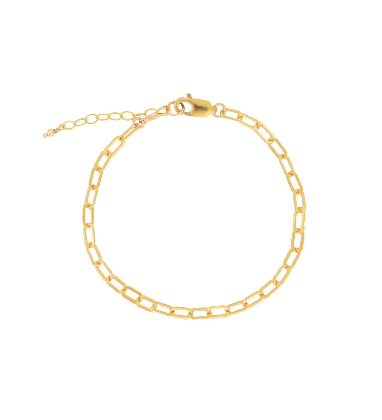 1948-Paperclip Chain Bracelet | Small-Bracelets-14k Gold Filled-Blue Ruby Jewellery-Vancouver Canada
