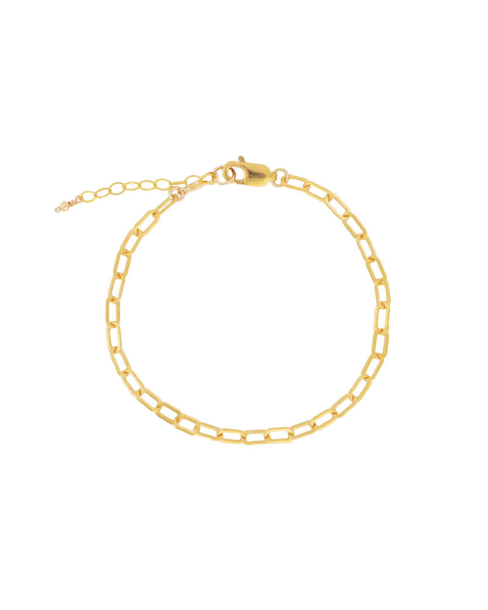 1948-Paperclip Chain Bracelet | Small-Bracelets-14k Gold Filled-Blue Ruby Jewellery-Vancouver Canada
