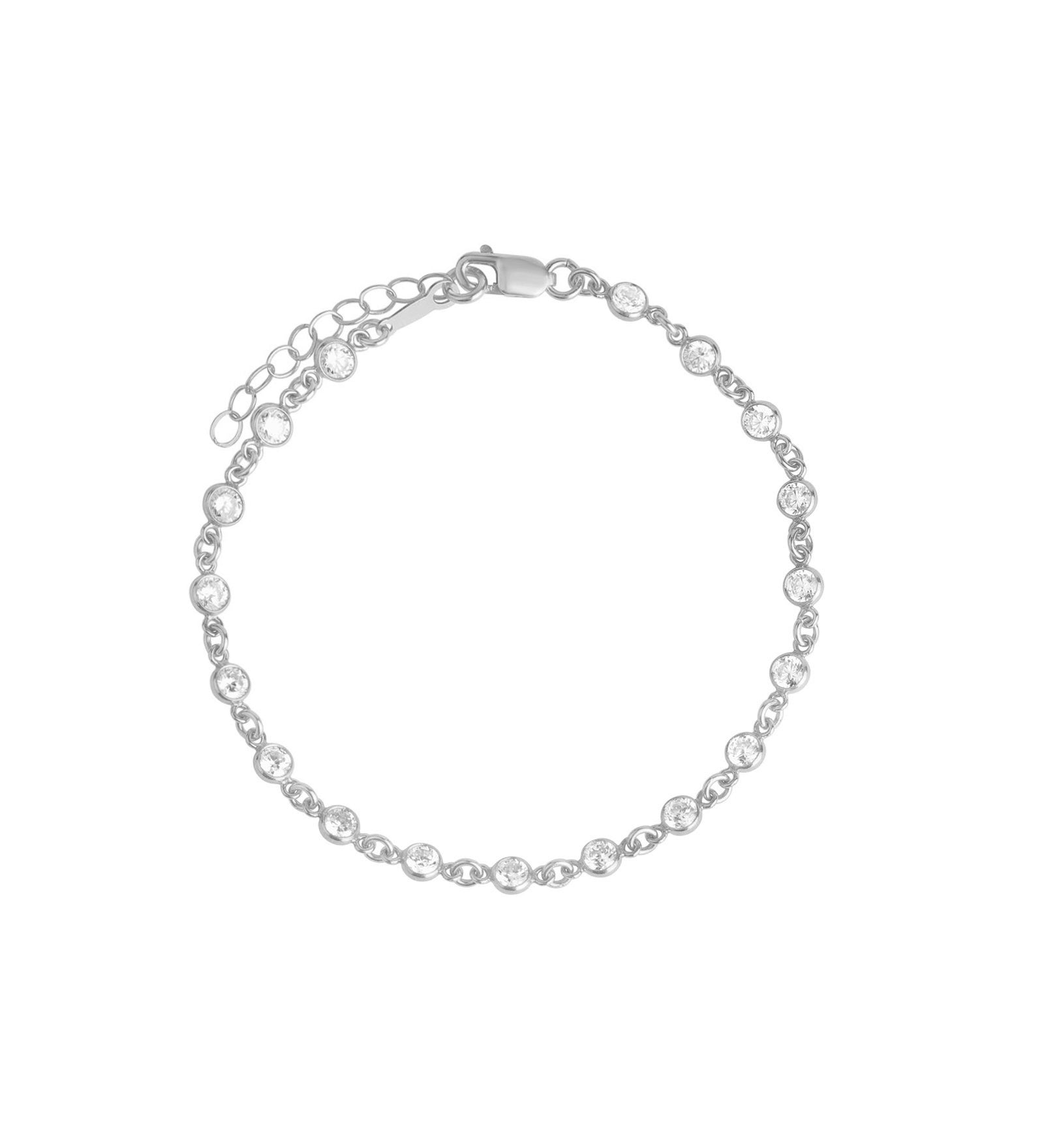 Tennis  Bracelet Sterling Silver, Cubic Zirconia