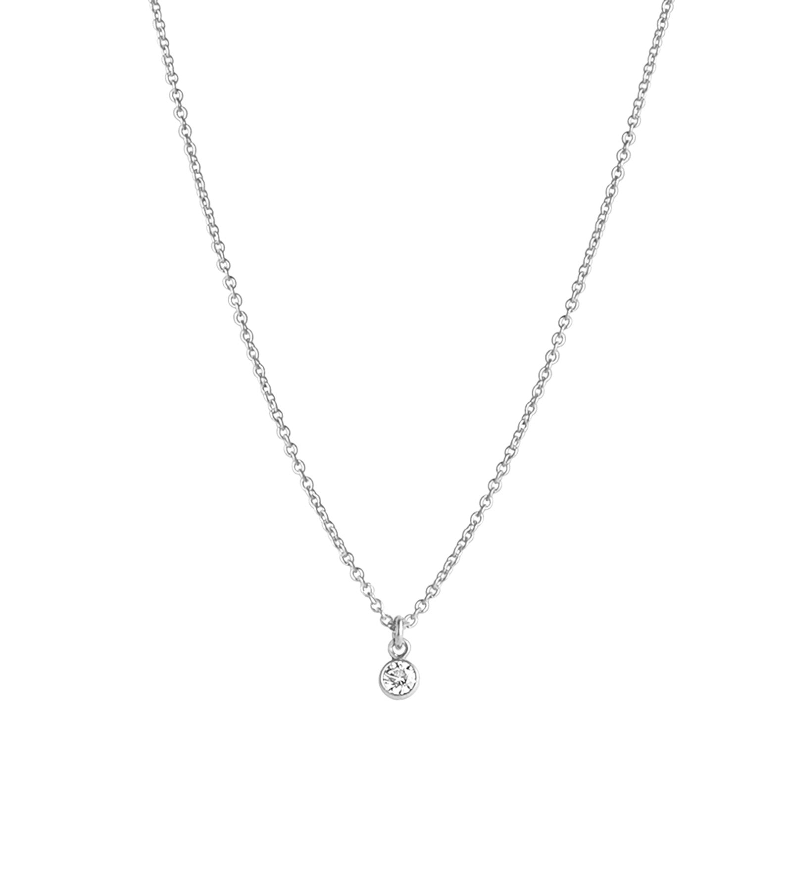 1948-Single CZ Drop Necklace-Necklaces-Blue Ruby Jewellery-Vancouver Canada