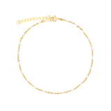 Enamel Beaded Chain Anklet