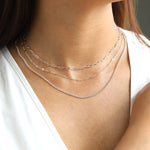 1948-Paperclip Chain Necklace | Small-Necklaces-Blue Ruby Jewellery-Vancouver Canada