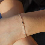 1948-5 CZ Station Bracelet-Bracelets-Blue Ruby Jewellery-Vancouver Canada