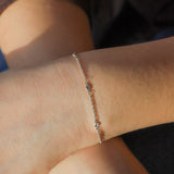 1948-5 CZ Station Bracelet-Bracelets-Blue Ruby Jewellery-Vancouver Canada