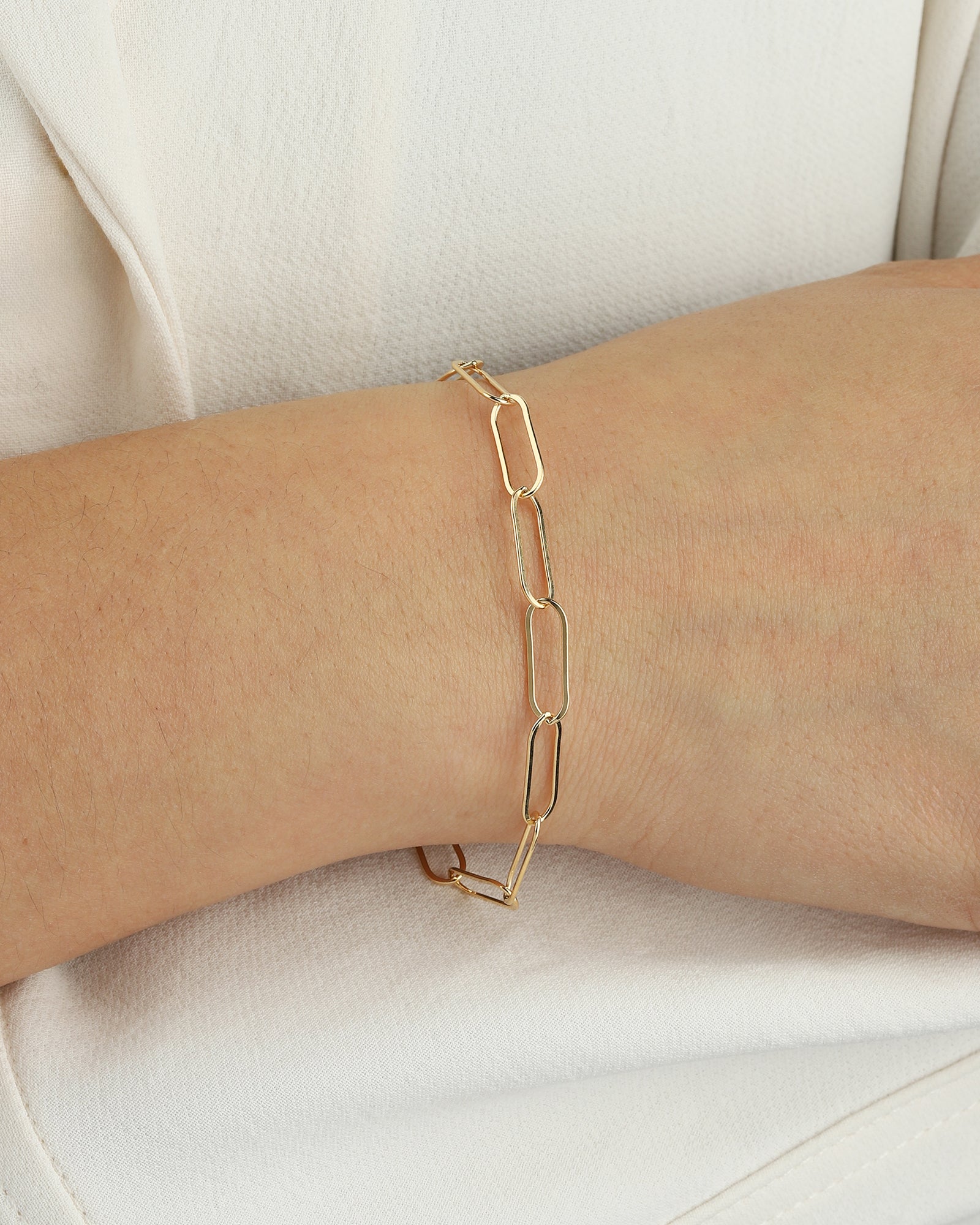 XL Paperclip Chain Bracelet 14k Gold Filled