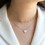 1948-Paperclip Chain Necklace | XL-Necklaces-Blue Ruby Jewellery-Vancouver Canada