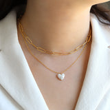 1948-Paperclip Chain Necklace | XL-Necklaces-Blue Ruby Jewellery-Vancouver Canada