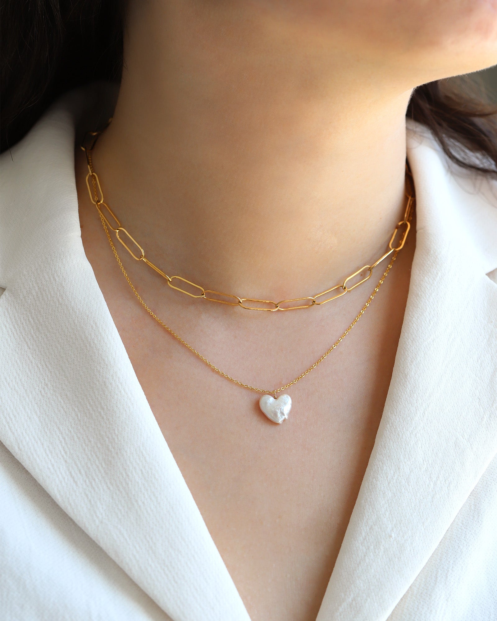 1948-Paperclip Chain Necklace | XL-Necklaces-Blue Ruby Jewellery-Vancouver Canada