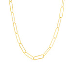 1948-XL Paperclip Chain Necklace | 16"-Necklaces-14k Gold Filled-Blue Ruby Jewellery-Vancouver Canada