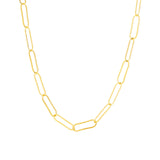 1948-XL Paperclip Chain Necklace | 16"-Necklaces-14k Gold Filled-Blue Ruby Jewellery-Vancouver Canada
