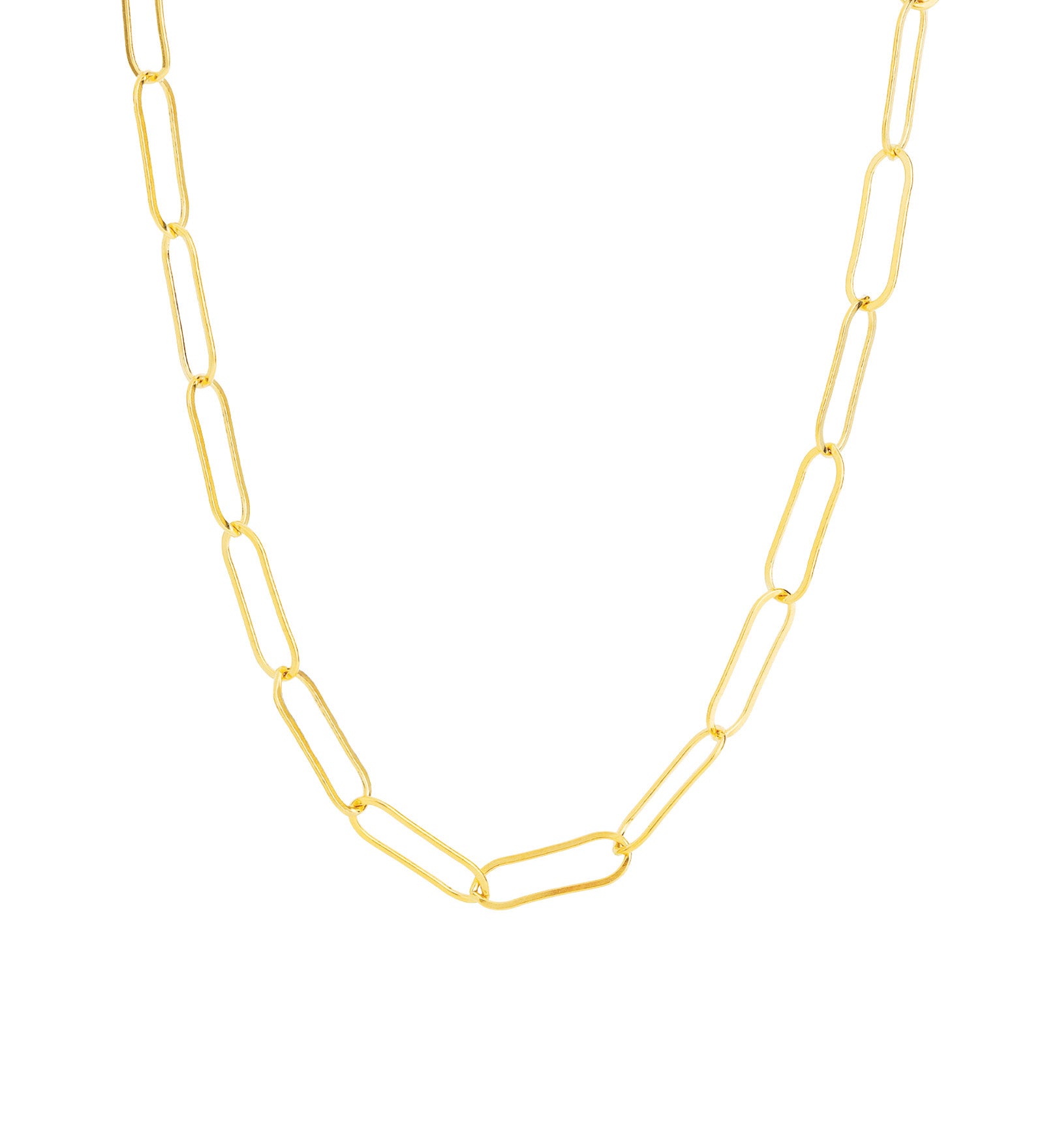 1948-XL Paperclip Chain Necklace | 16"-Necklaces-14k Gold Filled-Blue Ruby Jewellery-Vancouver Canada