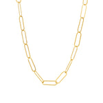 1948-XL Paperclip Chain Necklace | 18"-Necklaces-14k Gold Filled-Blue Ruby Jewellery-Vancouver Canada