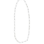 1948-Large Paperclip Chain Necklace | 18"-Necklaces-Blue Ruby Jewellery-Vancouver Canada