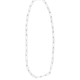 1948-Large Paperclip Chain Necklace | 18"-Necklaces-Blue Ruby Jewellery-Vancouver Canada