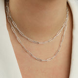 Large Paperclip Chain Necklace | Large Sterling Silver