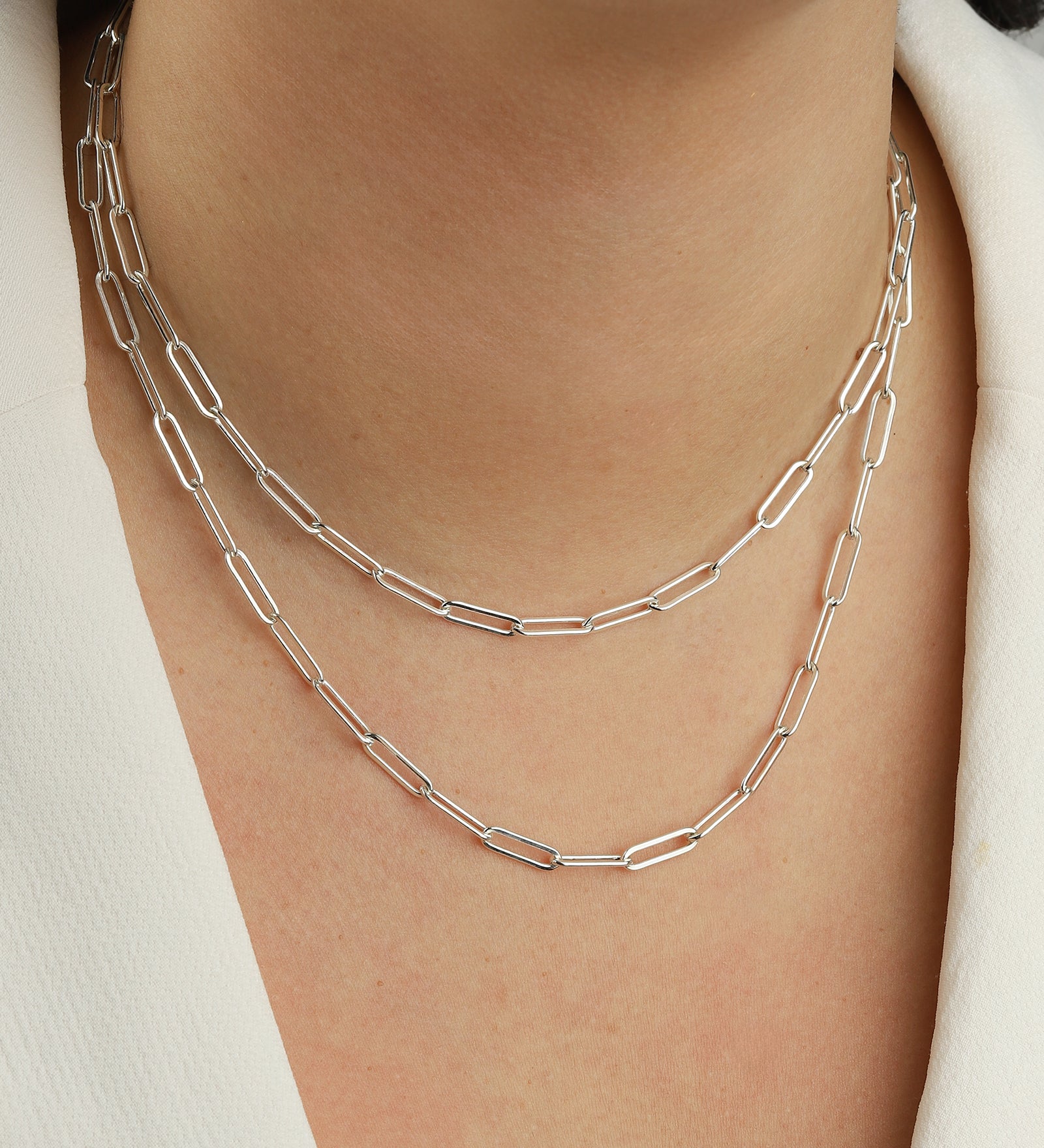 Large Paperclip Chain Necklace | Large Sterling Silver