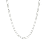 1948-Large Paperclip Chain Necklace | 18"-Necklaces-Sterling Silver-Blue Ruby Jewellery-Vancouver Canada