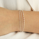 3 Row Multi Chain Bracelet Sterling Silver
