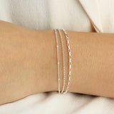 3 Row Multi Chain Bracelet Sterling Silver