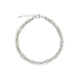 3 Row Multi Chain Bracelet Sterling Silver