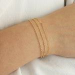 3 Row Multi Chain Bracelet 14k Gold Filled