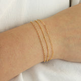 3 Row Multi Chain Bracelet 14k Gold Filled