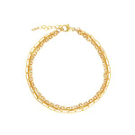 3 Row Multi Chain Bracelet 14k Gold Filled