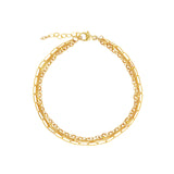 3 Row Multi Chain Bracelet 14k Gold Filled