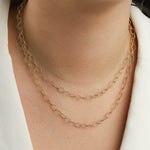 Oval Twist Cable Necklace 14k Gold Filled