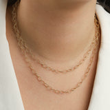Oval Twist Cable Necklace 14k Gold Filled