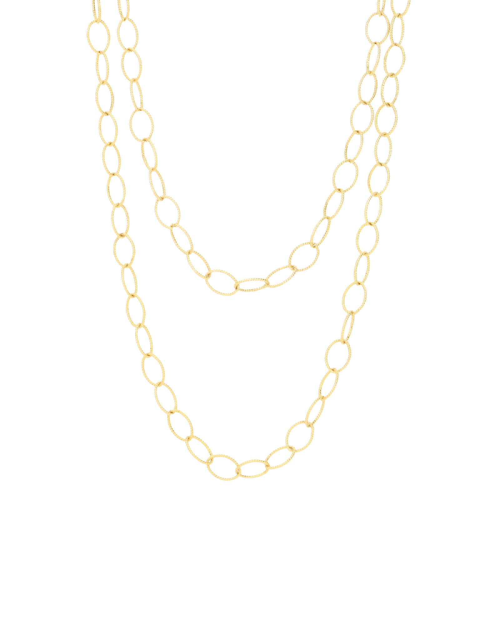 1948-Oval Twist Cable Necklace-Necklaces-14k Gold Filled-Blue Ruby Jewellery-Vancouver Canada