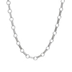 Rolo and Round Link Necklace | Medium Sterling Silver