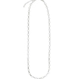 Rolo and Round Link Necklace | Medium Sterling Silver