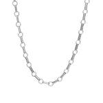 Rolo and Round Link Necklace | Large Sterling Silver