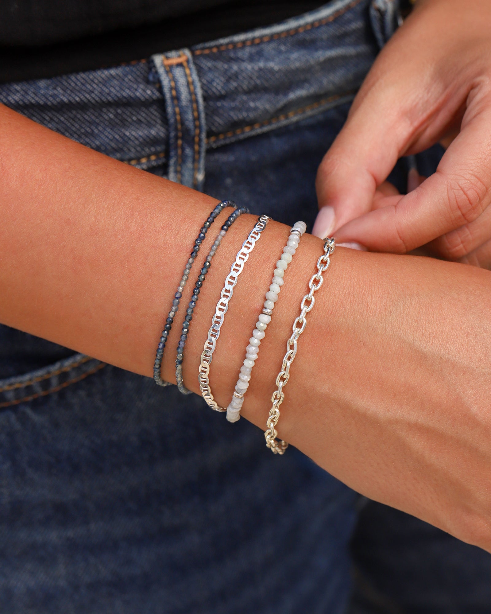 1948-Mariner Chain Bracelet | 3mm-Bracelets-Blue Ruby Jewellery-Vancouver Canada